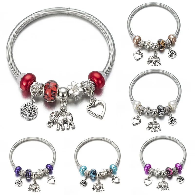 Сделай Сам романтичный браслет для любви Кристальный жемчуг Роза и древо жизни