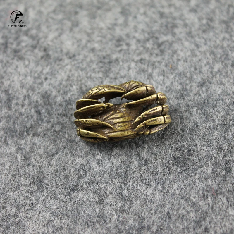 Античная бронзовая мини статуя краба чайные животные для украшения Чистая