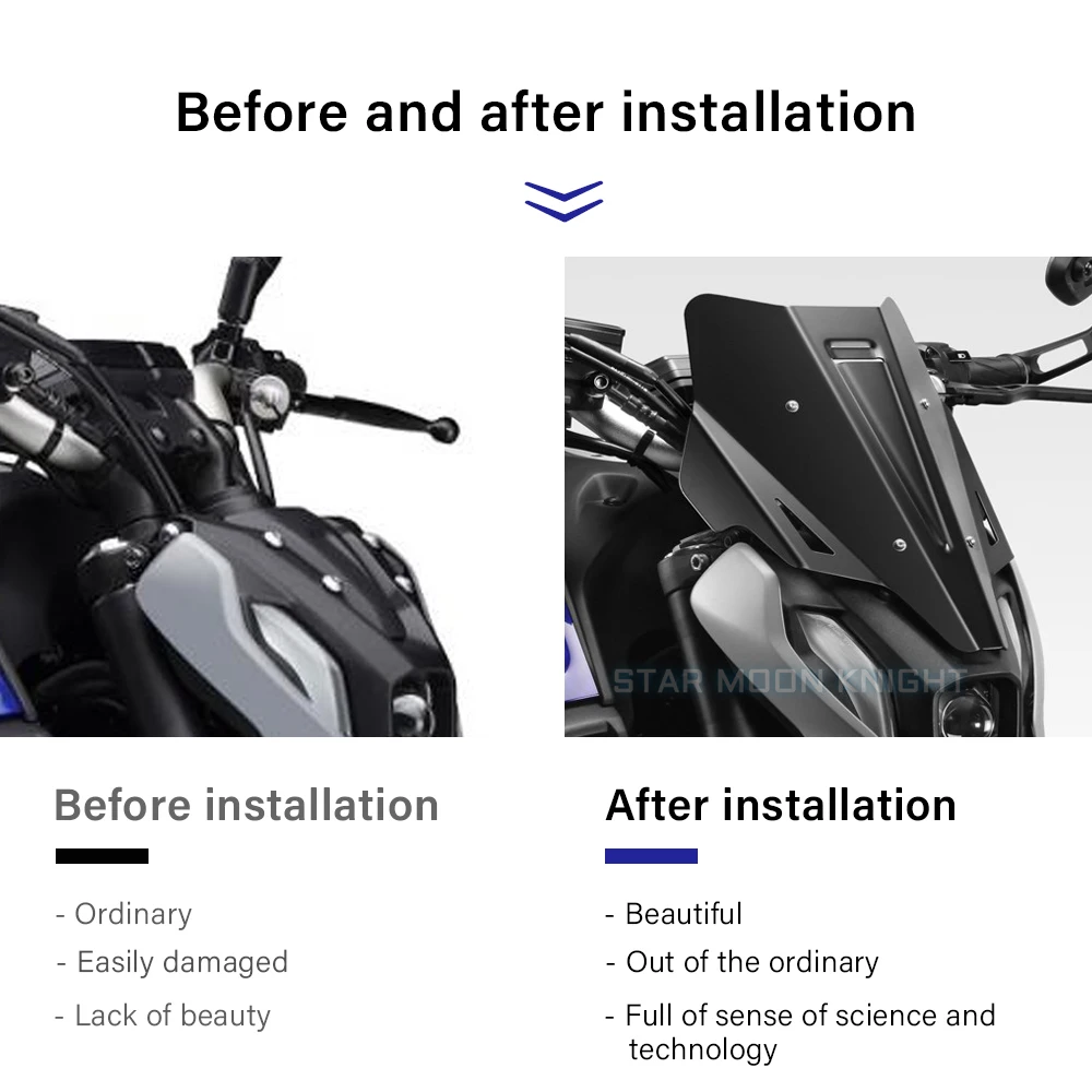 Аксессуары для мотоциклов ветровое стекло Щит дефлектор подходит YAMAHA MT07 MT-07 MT 07