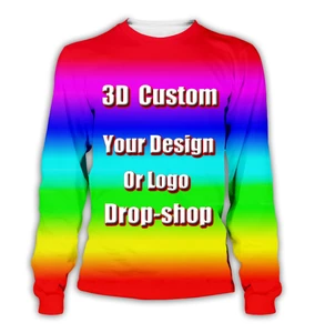 Adult/kids Create Your Own Customer Design Anime/Photo/Star/You Want/Singer Pattern/DIY 3D Printed Sublimation sweatshirt