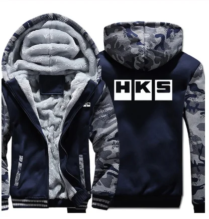 

2021 Hot Plus Size Fleece Thicken Warm for HKS Sweatshirt Winter male hoodie collar coat male zipper jacket th76