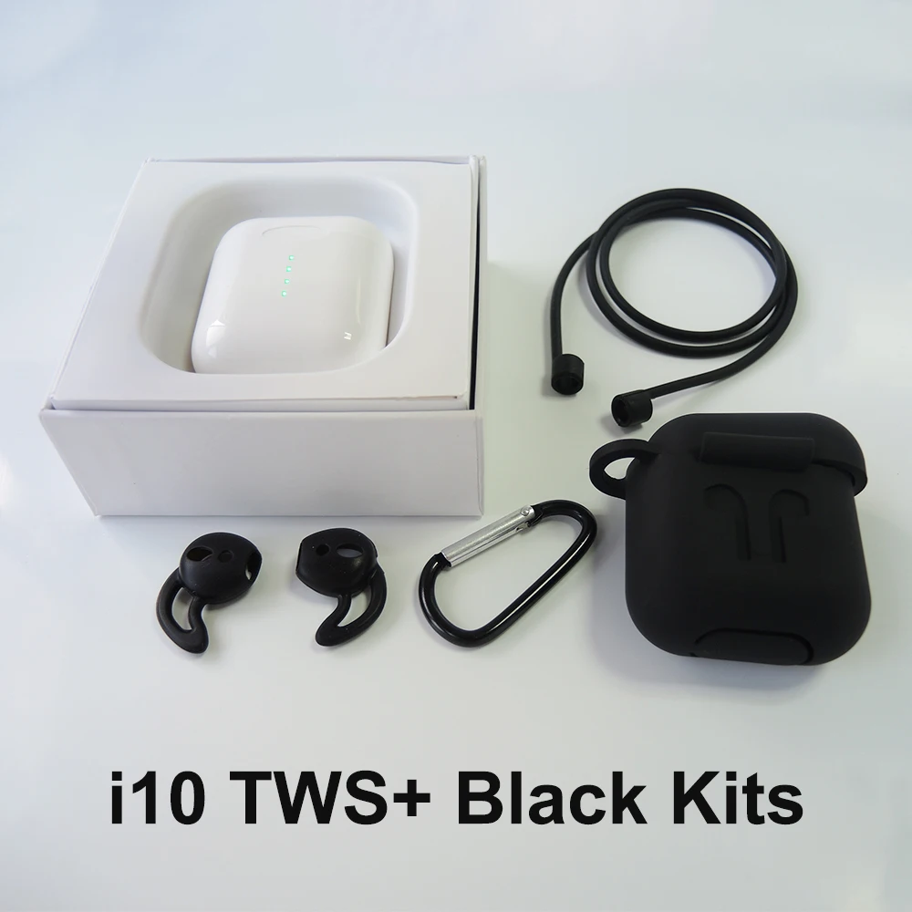i10 add black kits i10 TWS Bluetooth наушники беспроводные Bluetooth 5,0 наушники Сенсорное управление для Android IOS PK i500 i200 i100 i60 i30 TWS - Цвет: i10 add black kits