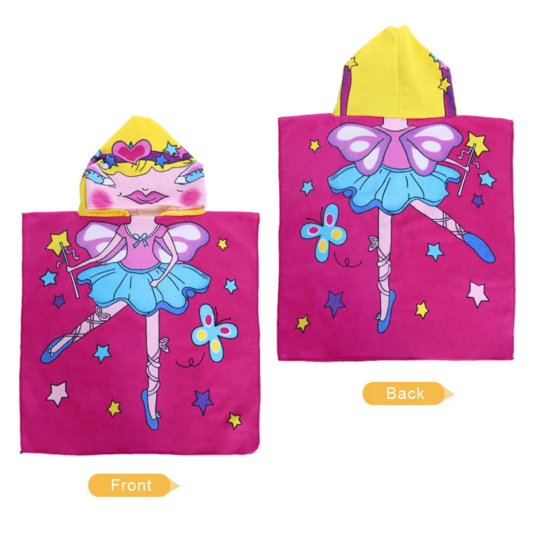 Детский банный халат полотенце с капюшоном для малышей банное пончо