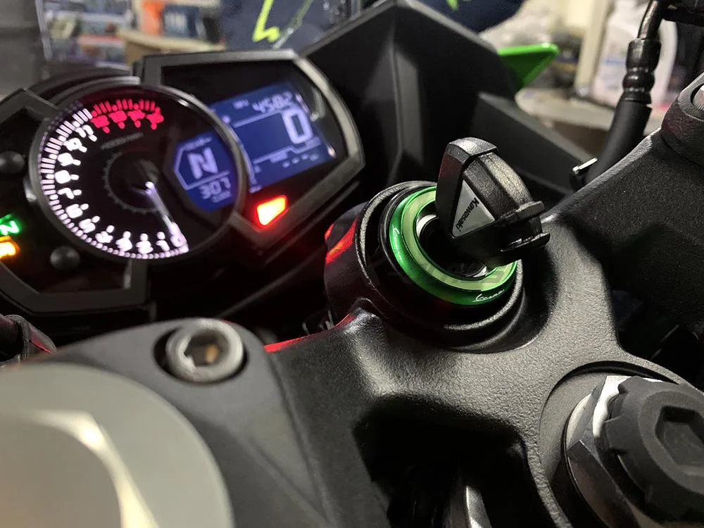 Motorcycle Luminous Ignition Switch Cover Ring Cap Gurad Red Protector For Vespa GTS Sprint Primavera LX LXV 50 125 250 300 150 |