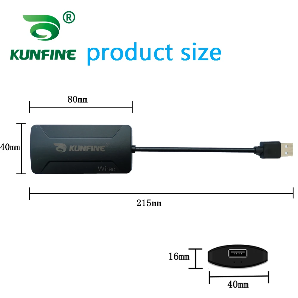 KUNFINE Проводной адаптер CarPlay Carplay для Android автомобильное стерео устройство USB с авто