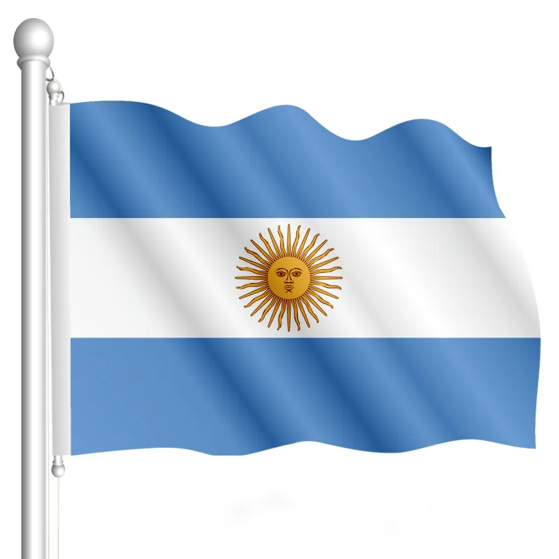 

Флаги стран мира, Аргентина, наружные высококачественные односторонние флаги с логотипом на заказ, гражданское украшение для дома DF50FBA