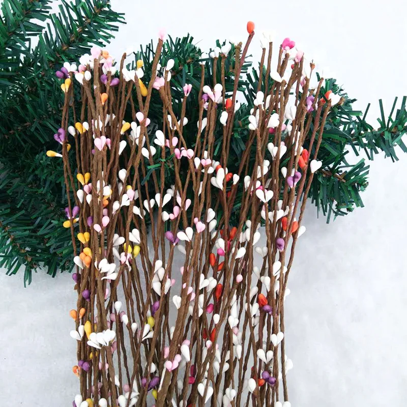 20 piezas rayón PIP baya ratan para DIY guirnalda de pelo boda arreglo Decoration Navidad | Дом и сад