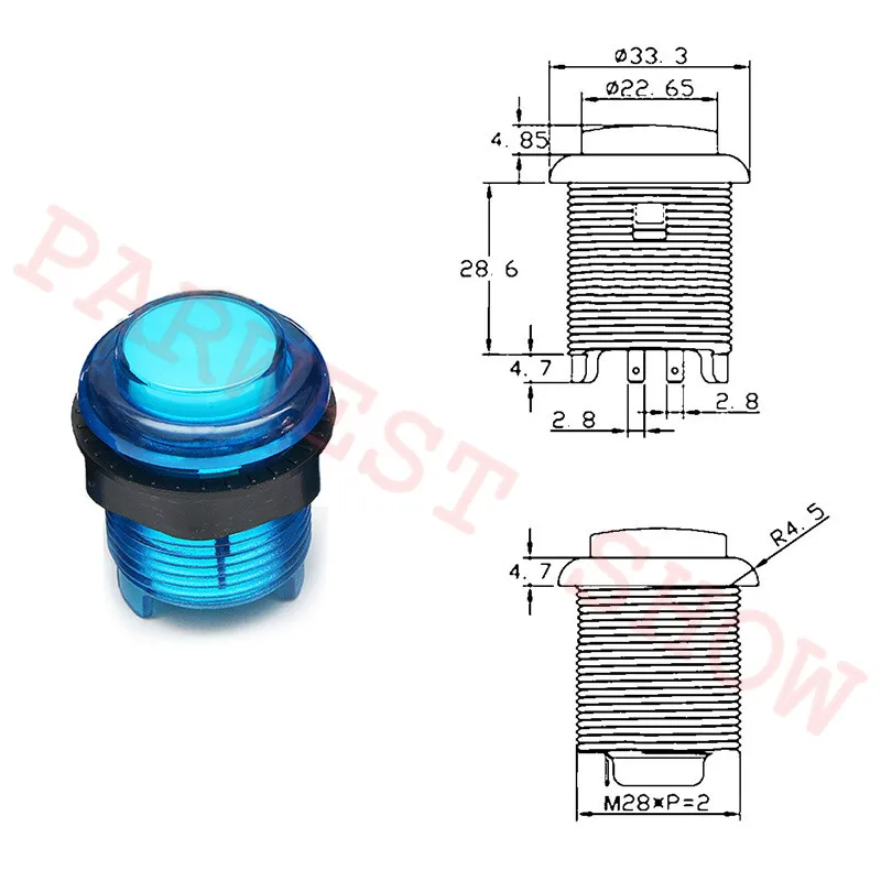 2 игрока DIY игровой автомат комплект Pandora box 9D 2222 в 1 игровая доска+ 5Pin джойстик 12 В светодиодная кнопка для игровой консоли