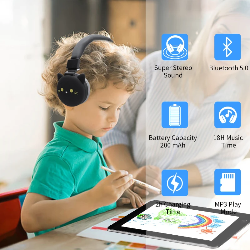 Милые наушники с заячьими ушками, беспроводные bluetooth-наушники для девочек, музыкальная гарнитура, игровые наушники для iPhone 11 huawei mate 30 Xiaomi подарки