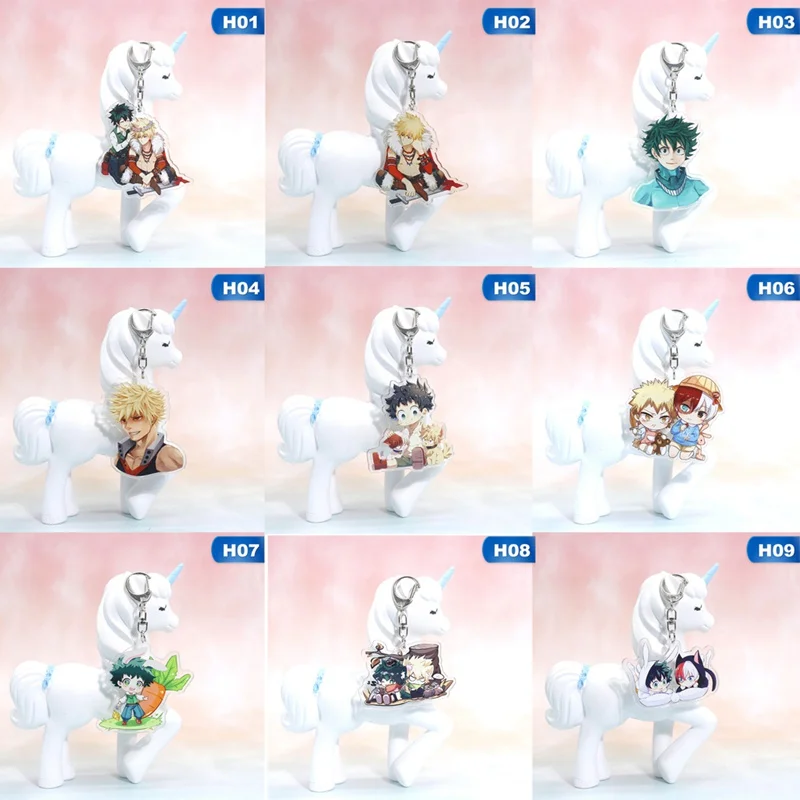1 шт. брелок для ключей с героями аниме Моя геройская Академия моя Bakugo Katsuki Todoroki