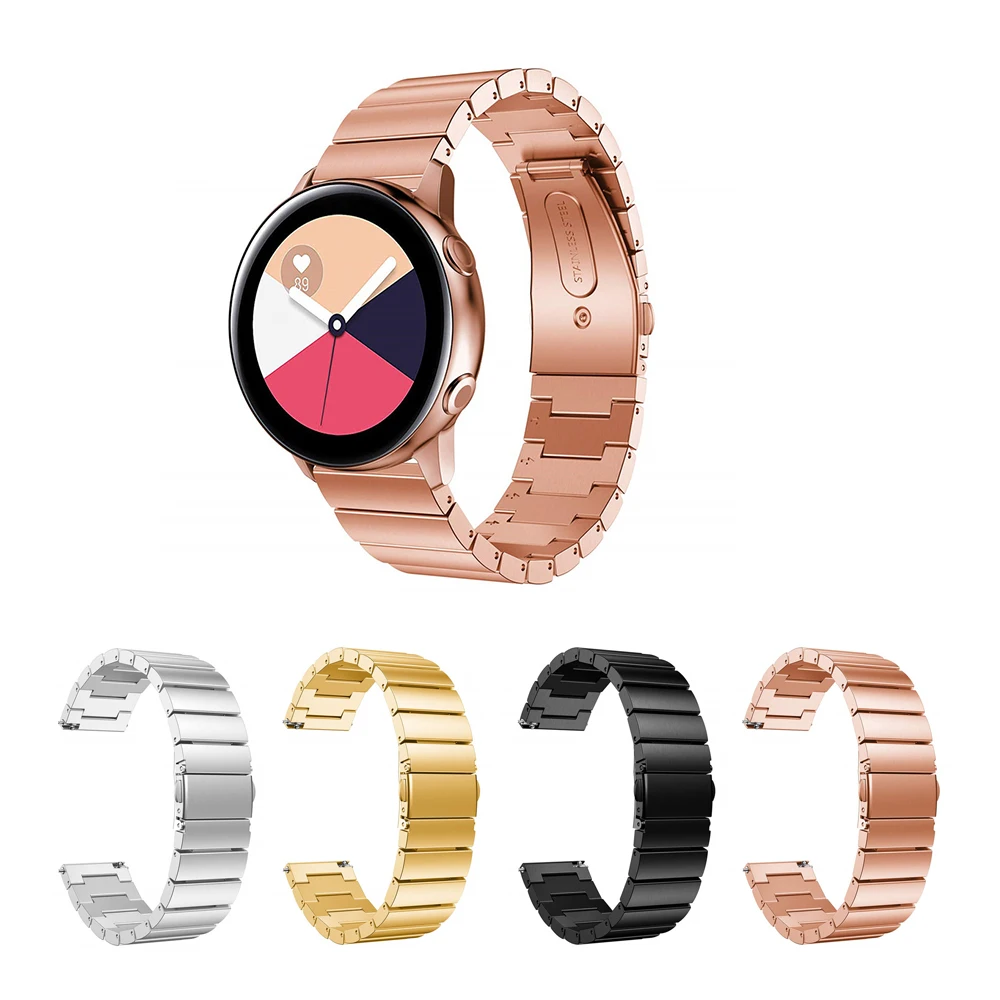 Браслет из нержавеющей стали для Samsung Galaxy Watch Active 2 44 мм 40 20 сменный ремешок 42