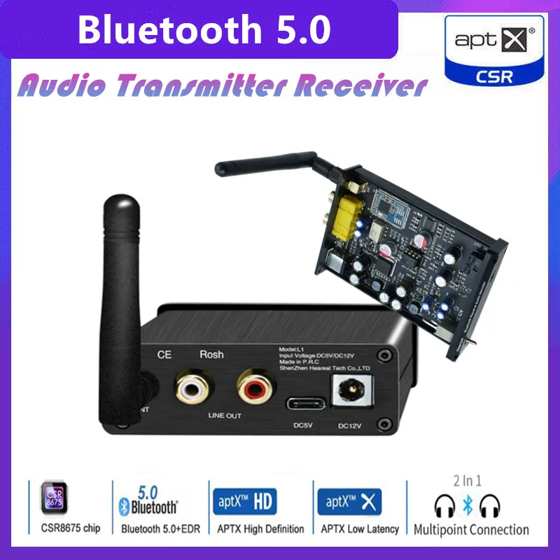 Беспроводной ресивер PCM5102A I2S ЦАП адаптер без потерь HIFI CSR8675 HD APTX Bluetooth 5 0 24 бит TWS 3 м