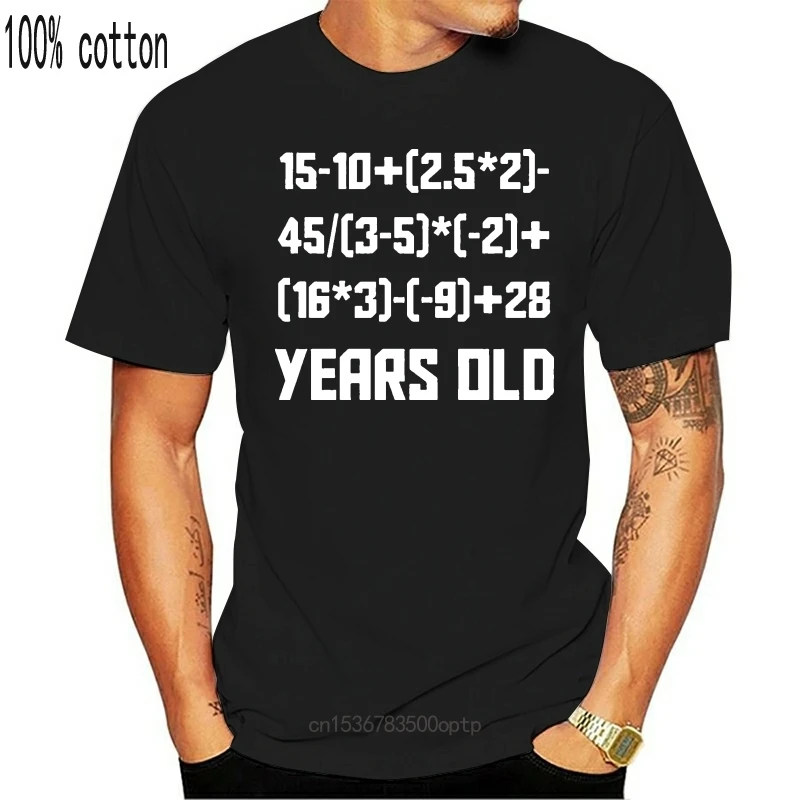 

New Funny 50Th Birthday Shirt - 50 Years Old Algebra Equation Math T-Shirt Harajuku Funny Tee Shirt