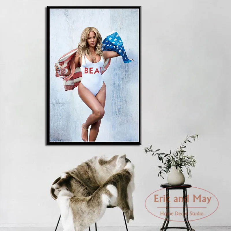 Постеры и принты Beyonce Super Music Singer Star Pop Art Картина на холсте настенные картины для