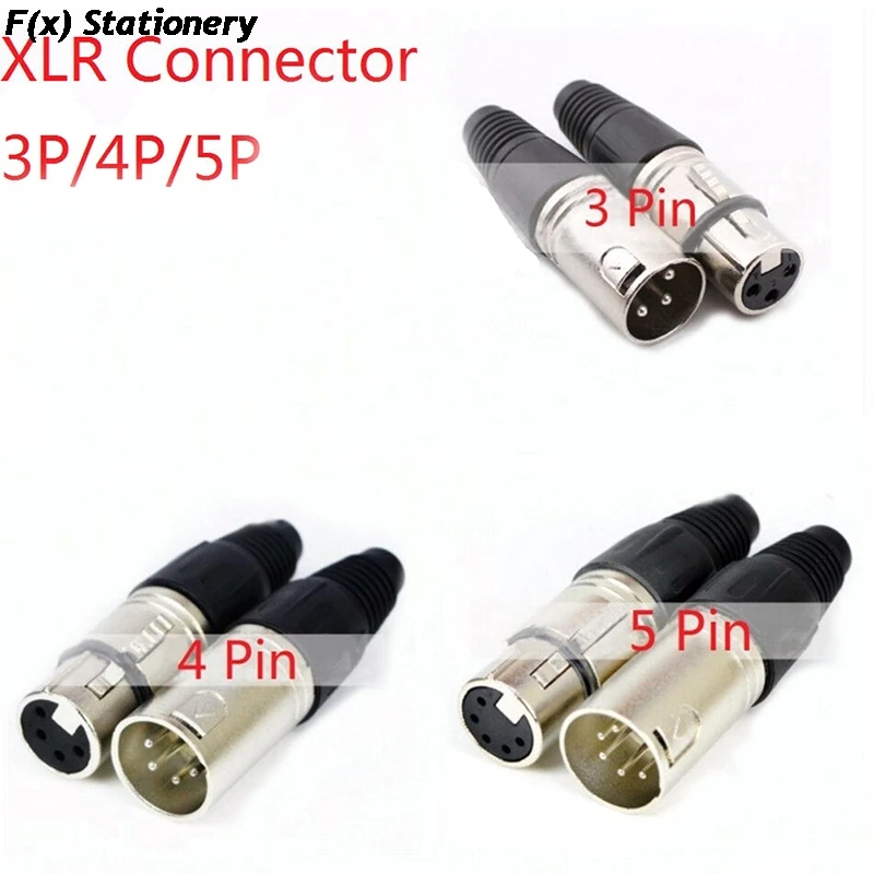3 контактный 4 5 разъем XLR для микрофона аудио кабель соединители Cannon Кабельные