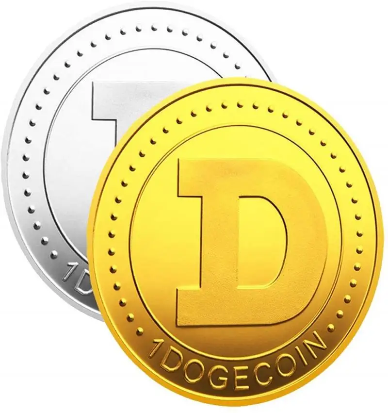 

Beautiful WOW Gold/Plated Silver Plated Dogecoin Commemorative Coins Cute Dog Pattern Souvenir Collection Gifts Home Decoration