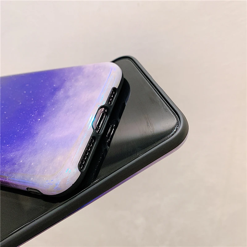 Блестящий лазерный чехол для телефона Iphone 11 Pro Max X Xr Xs 6s 7 8 Plus блестящий зеркальный