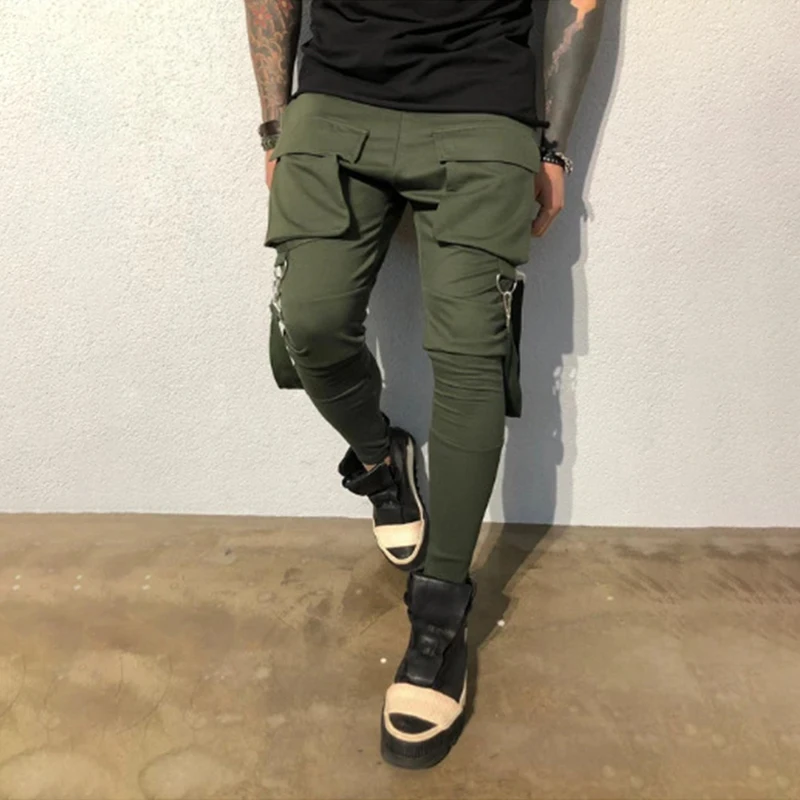 Уличная одежда мужские повседневные штаны брюки с карманами хип-хоп джоггеры