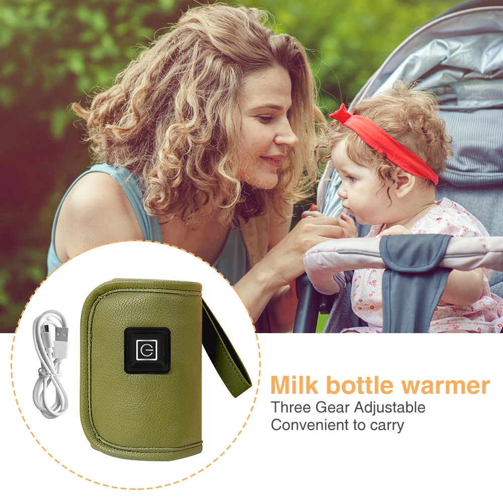 

Baby Bottle Warmer Electric Feeding Milk Cup Heating Bag Adjustable Temperature Portable Home Wear On Insulation USB Universal