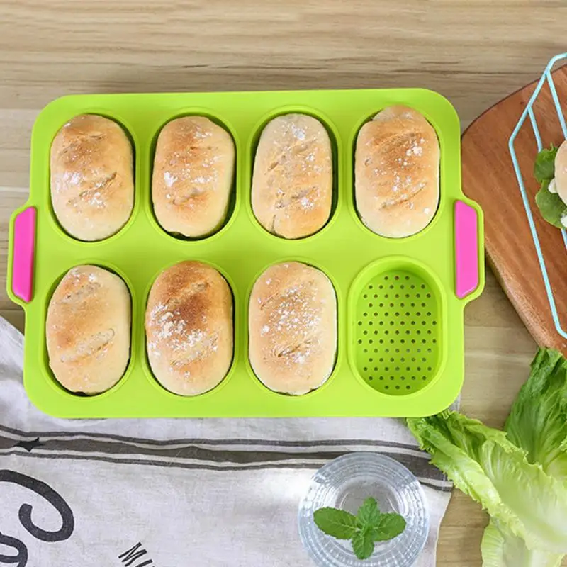 8 решеток французский силиконовый DIY Хлеб Багет Eclair Гамбургер Форма для выпечки