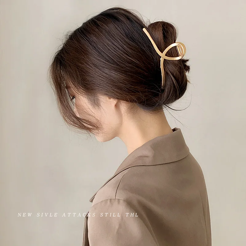 

Корейский стиль заколка для волос подходящая ко всему Женская мода офисный сплав материал высокое качество уличный однотонный аксессуар д...