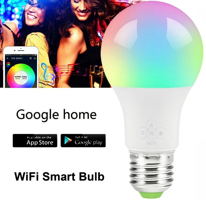 

New 4.5W 40W WiFi Smart Light Bulb Lamp E26 RGB LED Dimmable Light Bulb Compatible for Alexa Google Home Assistant IFTTT