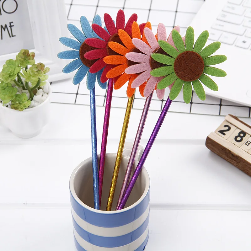 

40 pcs/lot Creative Sunflower Ballpoint Pen Cute Ball Pens for kids Stationery Promotional gift office school Writing supplies