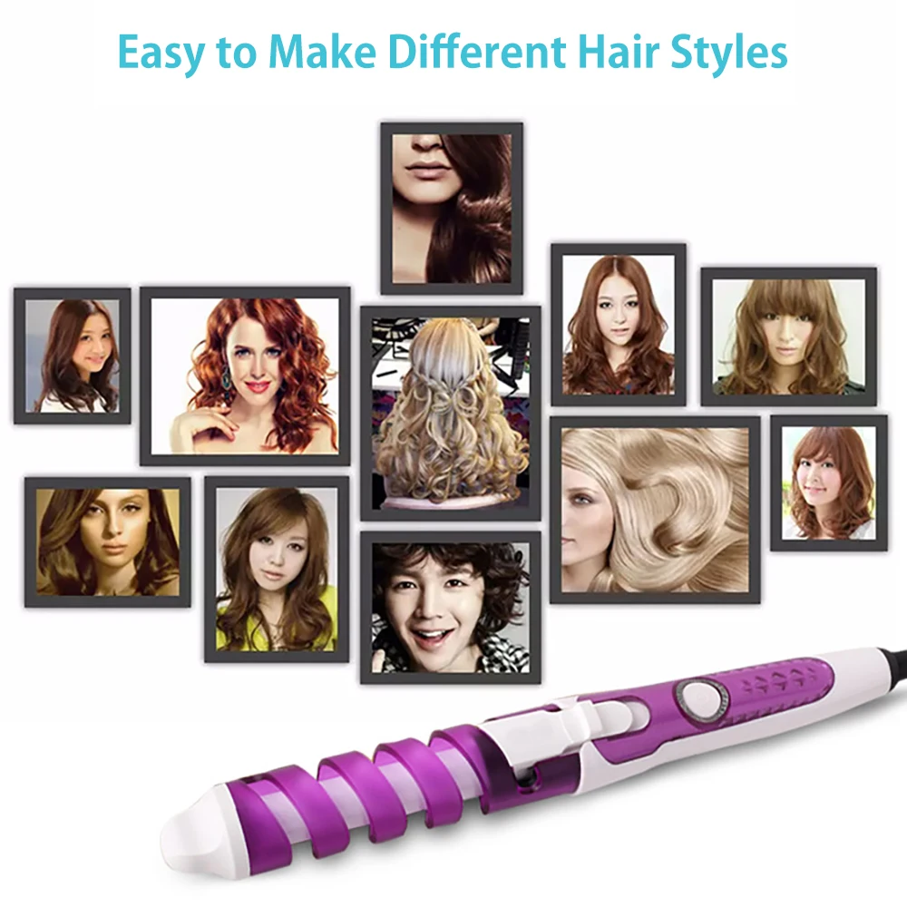 Electric Hair Curling Iron Professional Curler Styler Fast Heating Tube Wand Styling Tools | Красота и здоровье