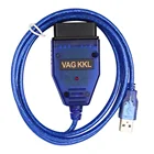 Кабель Usb Ag-Com с чипом FTDI, VAG Com 409, 1 KKL Obd2, сканер, сканер, интерфейс для AudiVW Seat Skoda, автомобильные аксессуары