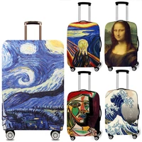 the new van gogh mona case for suitcase cover spandex stretch thickened wear resistant dust cover travel accessories 19 32 inch