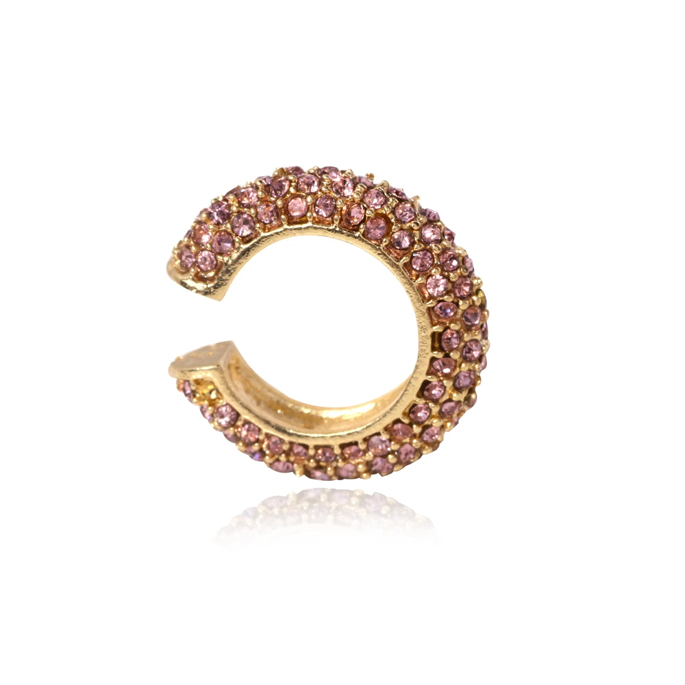 CARSINEL Фирменная Новинка Мода красочные Bijoux(украшения своими руками) с украшением в виде кристаллов Стразы Серьги в виде колец, для Для женщин маленькие серьги вашей мечты ювелирные украшения оптом ER0725 - Окраска металла: 5