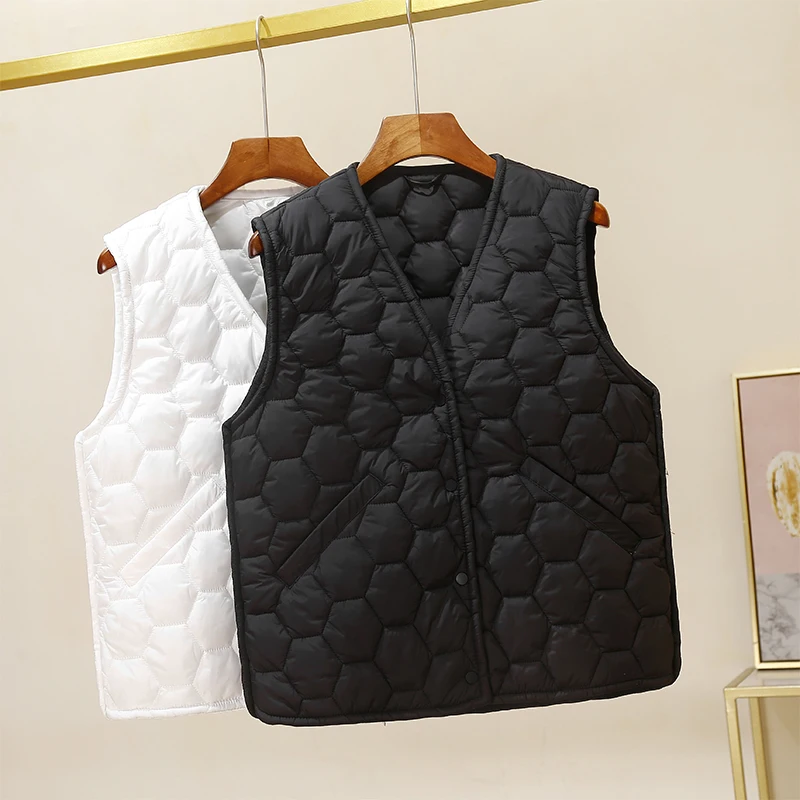 Women's Cotton-padded Jacket Vest 2021 New Korean Style Short Lightweight Outer Wear Fashionable All-match Cotton Vest