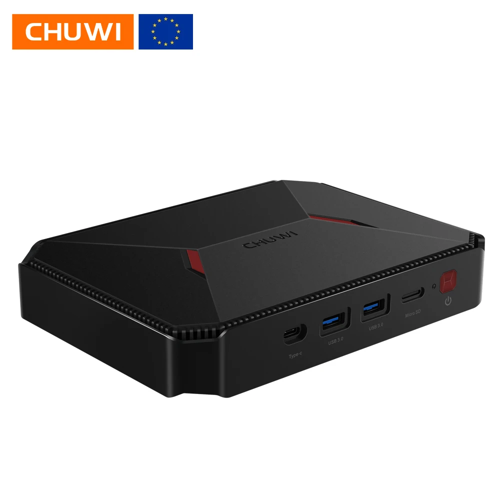 CHUWI GBox Pro Intel Atom X7 E3950 четырехъядерный Windows 10 OS 4 Гб 64 Gigabit Ethernet Мини ПК 2 4G/5G