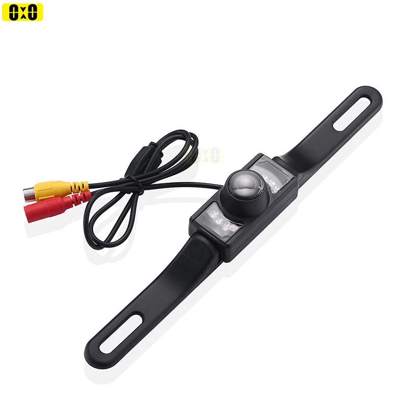 

Car License Plate Frame Car Rear View Backup Camera Parking Reverse Back Up Camera Waterproof CMOS 7 IR LED