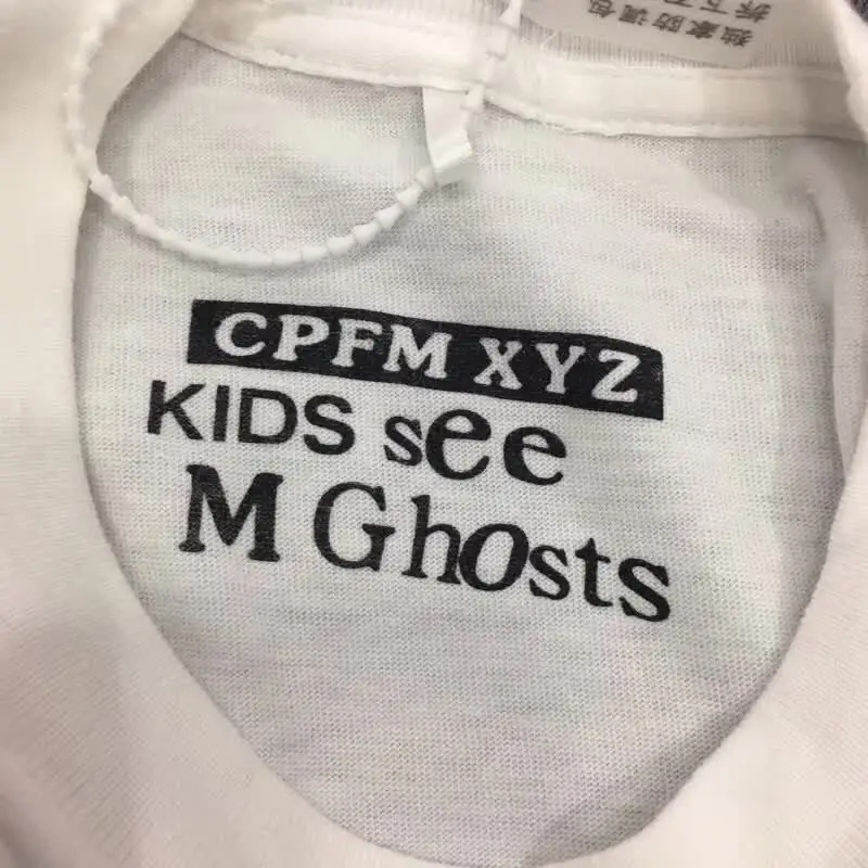 Мужские и женские футболки CPFM. XYZ футболка Кид кади розовый Золотой тройник хлопок 1:1 длинный рукав CPFM Топы Kanye West Pharrell Вильямс