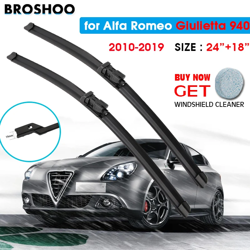 

Щетка стеклоочистителя для автомобиля Alfa Romeo Giulietta 940 24 "+ 18" 2010-2019 Авто ветровое стекло стеклоочистителя окно Подходит Кнопка рычаг