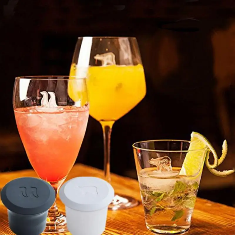 3D ледяной куб Форма Пингвин полярный медведь ледяная Сетка Набор пищевой силикон