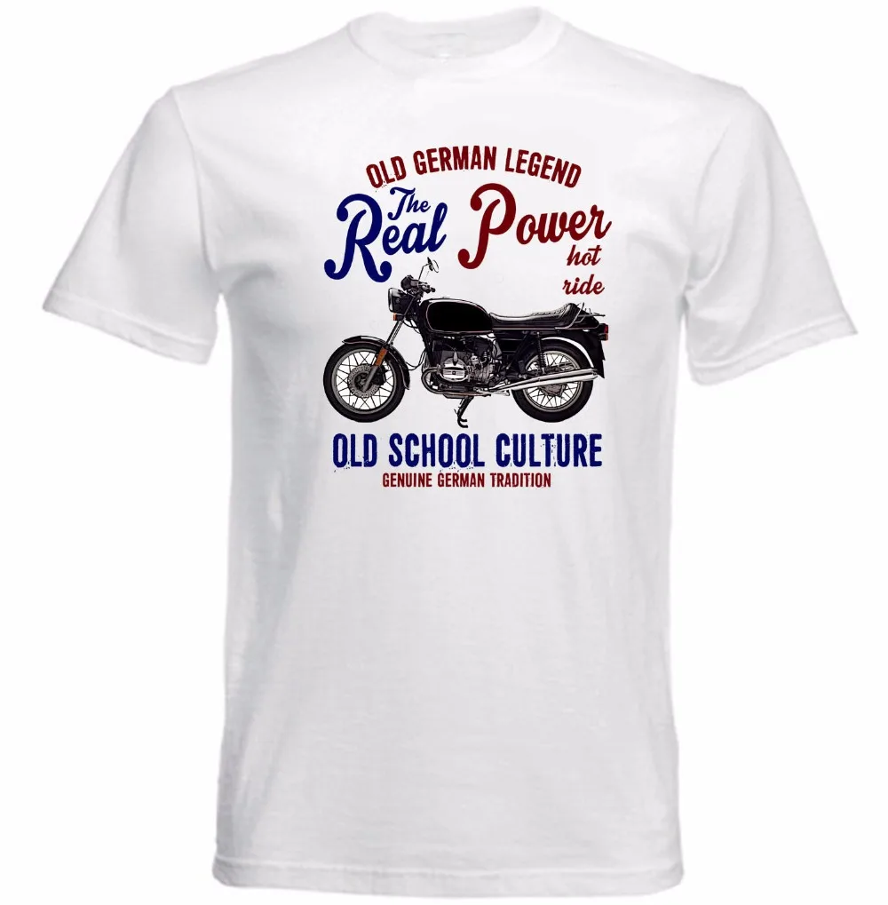 

T-shirt for Male Short Sleeves Summer Casual Man T-Shirts Good Quality VINTAGE R100 MOTORCYCLE REAL POWER T shirt business Tees