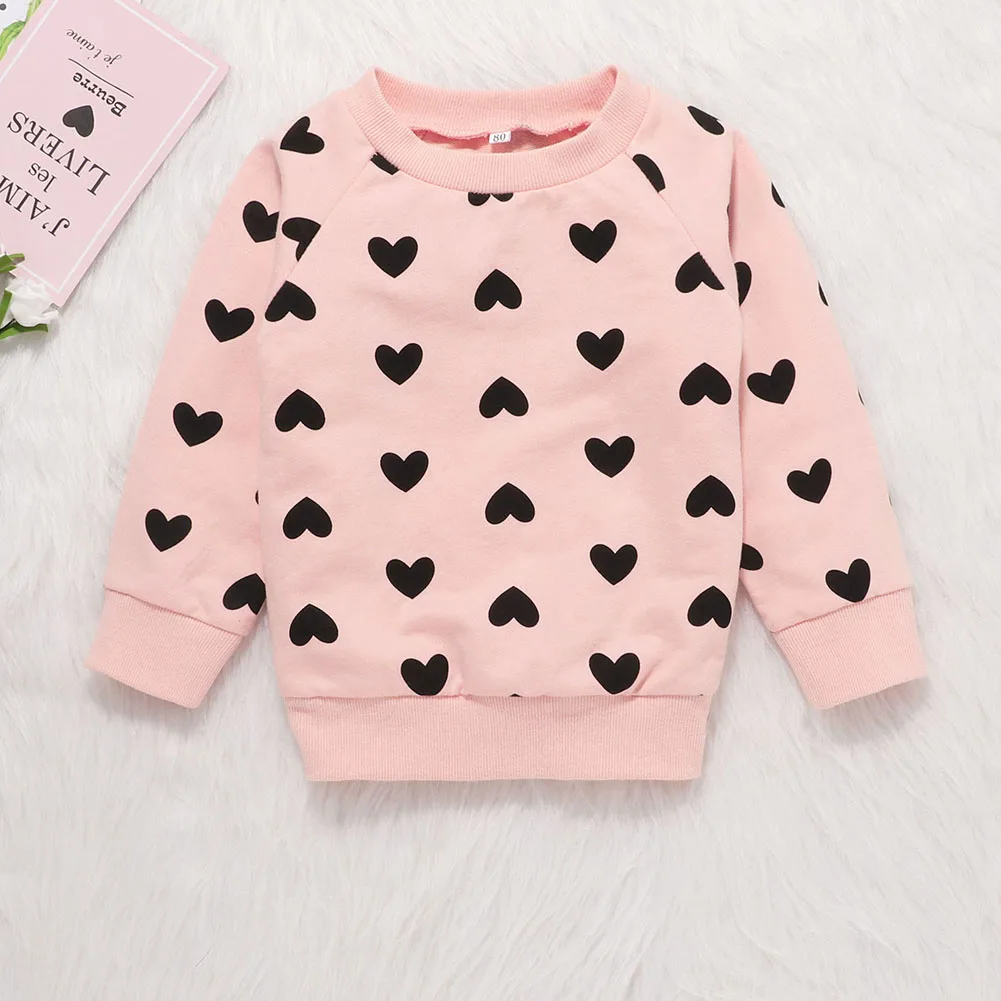 

Spring Baby Boys Clothing Set Cute Cartoon Heart-Shaped Pattern Long Sleeve Hoodie Tops + Pants 2 Pieces Set 0-24M Hot Sell