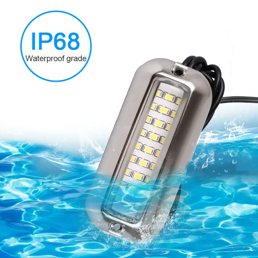 

50W Marine/Boat 27 LED Underwater Pontoon Boat Transom Lights Stainless Steel