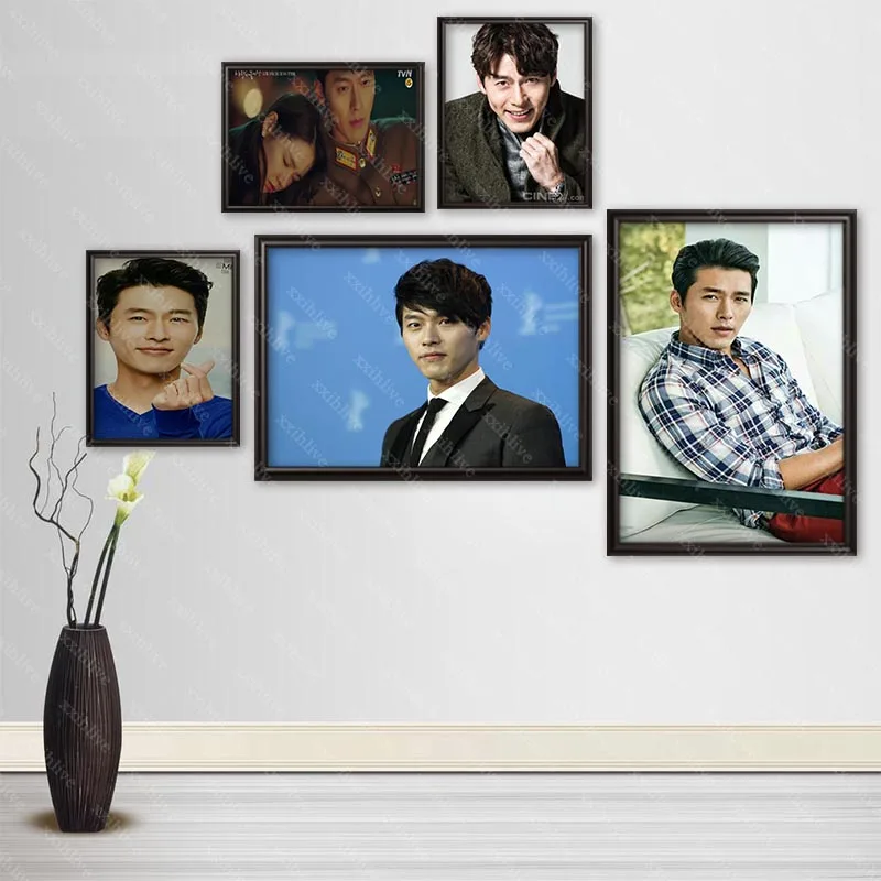 Известный из корейского драматического мультфильма актера Hyun Bin ткань шелк Холст