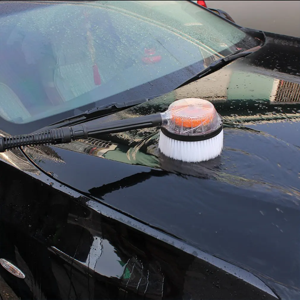 

Turning Car Cleaning Brushes Soft Round Wash Brush With Water Connector Car Washer Car Cleaning Brushes