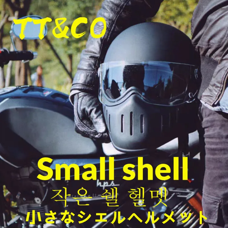 Мотоциклетные шлемы TT & CO Tommy Spirit Rider винтажные из стекловолокна в стиле ретро с