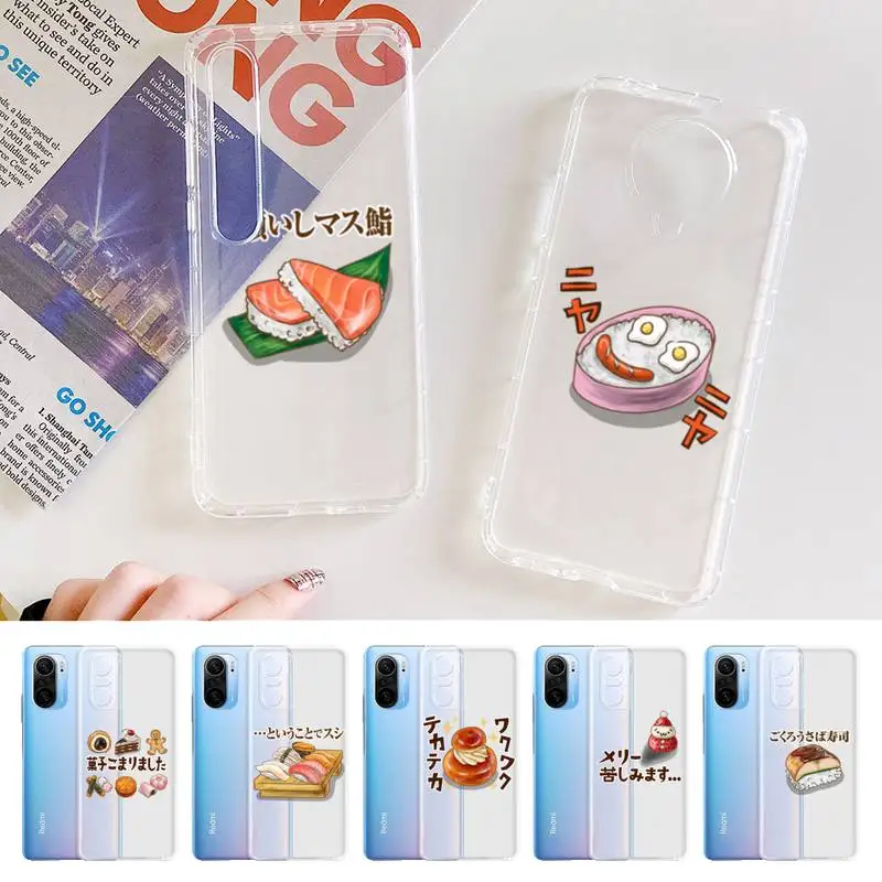 

Japanese cuisine Sushi food Phone Case For Xiaomi 10t pro 11 Note10lite Redmi 5plus 7A 8 K20pro 9A Note 9 Pro Max s 10
