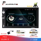 AMPrime 2din автомобильный радиоприемник 7 дюймов Android мультимедийный плеер GPS WiFi Авторадио Bluetooth FM Mirrorlink Aux магнитофон резервная камера