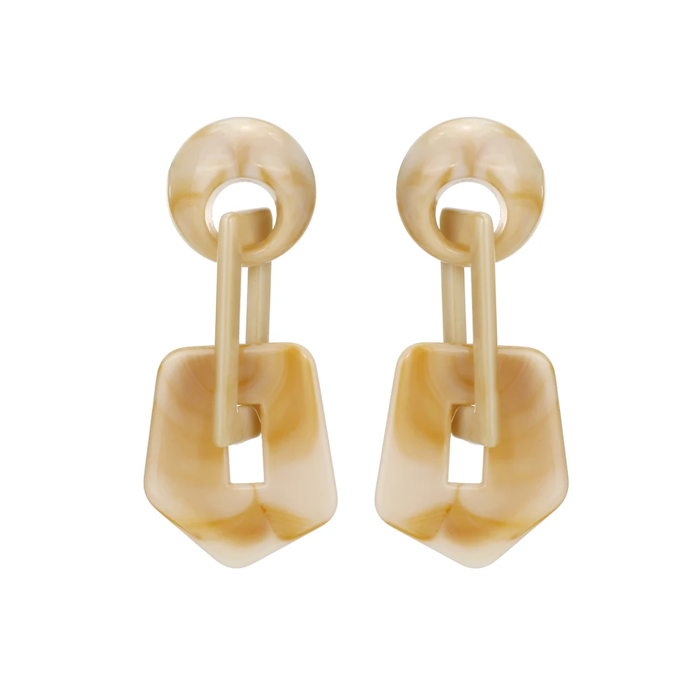 Новые акриловые серьги подвески желеобразного цвета с большими звеньями для