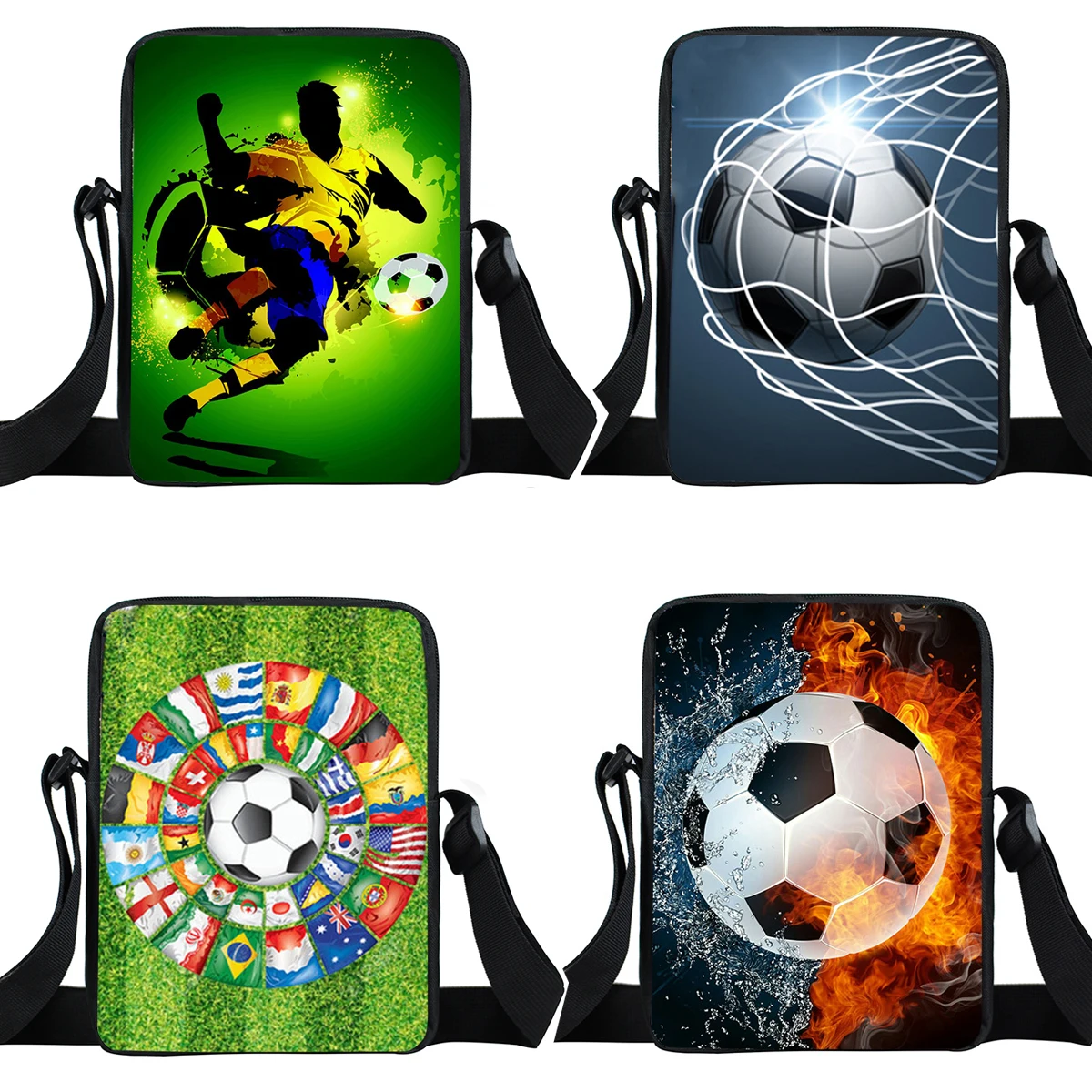 Стильная мини сумка мессенджер с принтом Footbally/Soccerly для девочек и мальчиков