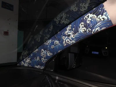 

Car Modified Roof Cloth JDM Racing A-Pillar Auto Fabric Japanese Material Pure Cotton Renovation Repair For All