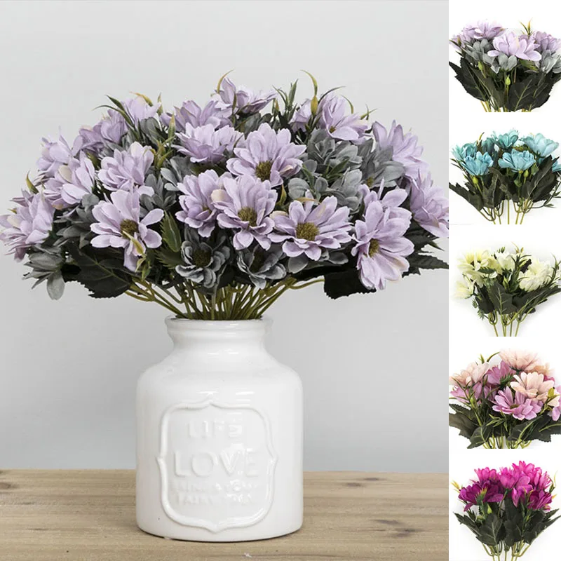 

Daisy Artificial Flowers Fall Beautiful Silk Bouquet Multicolor Flower DIY Home Garden Party Wedding Decoration Craft Christmas