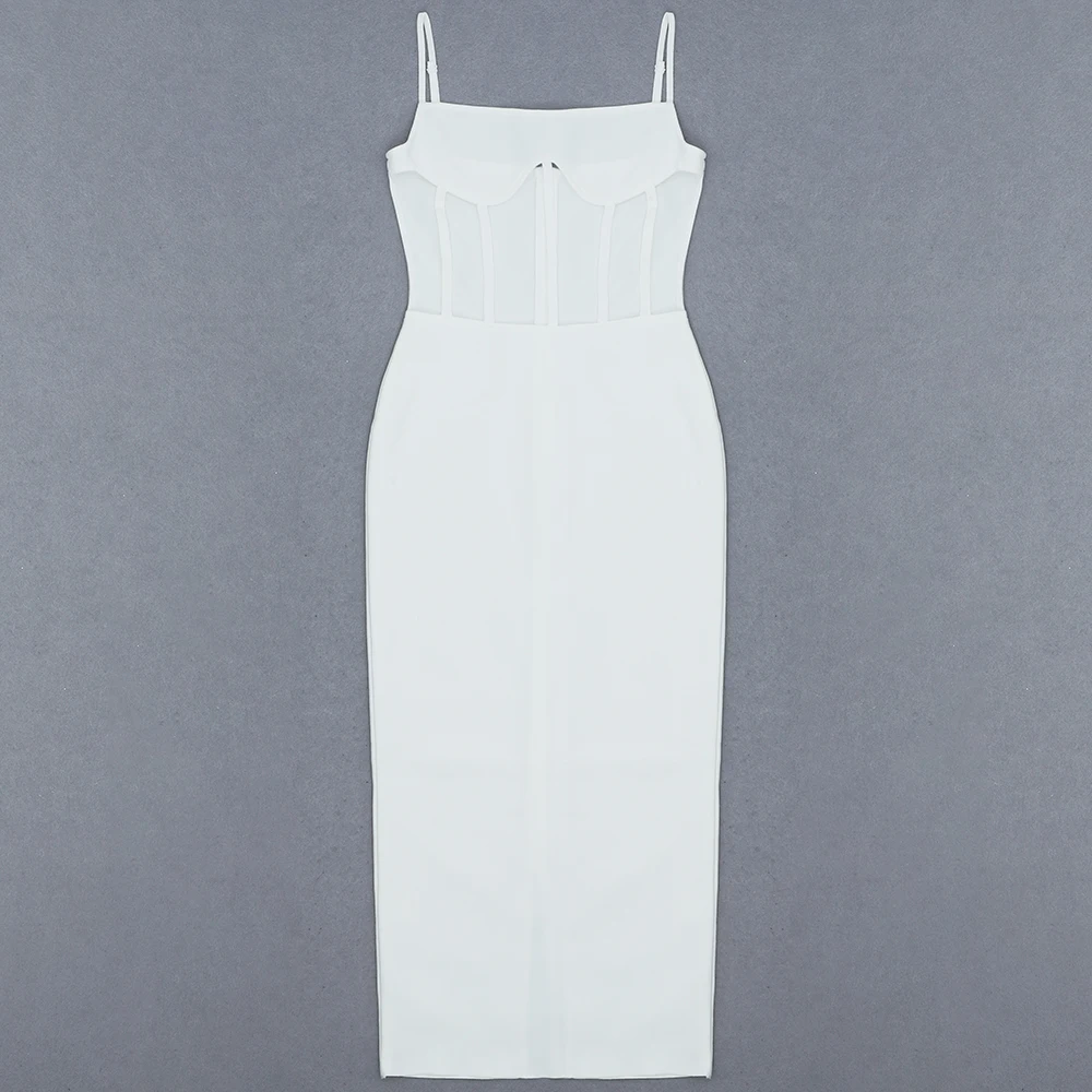 

2020 women black white strapless sleeveless Elegant sexy Bandage Summer bodycon Celebrity Party evening Dress wholesale
